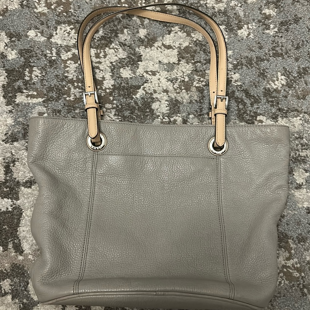 Michael Kors Leather Gray Purse Tote Bag